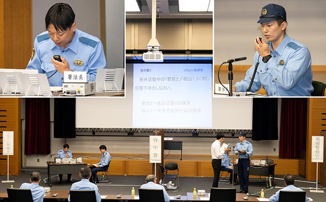 警視庁通信指令・無線通話技能競技会の様子